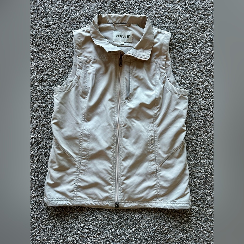 ORVIS Women’s Beige/Cream Outdoor Lightweight Vest - Size Small - 6 Pockets